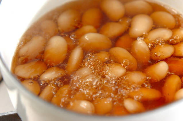 白花豆(白インゲン豆)の甘煮の作り方の手順6