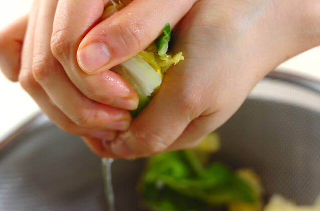 白菜のチリメン酢和えの作り方の手順4