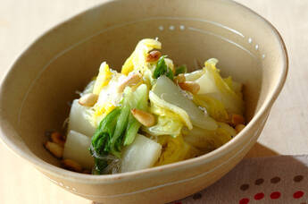 白菜のチリメン酢和え