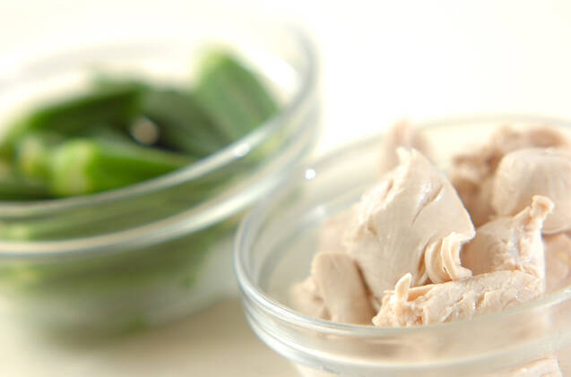 ささ身とオクラのマリネの作り方の手順3