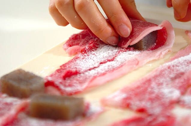 牛肉のコンニャク巻きの作り方の手順4