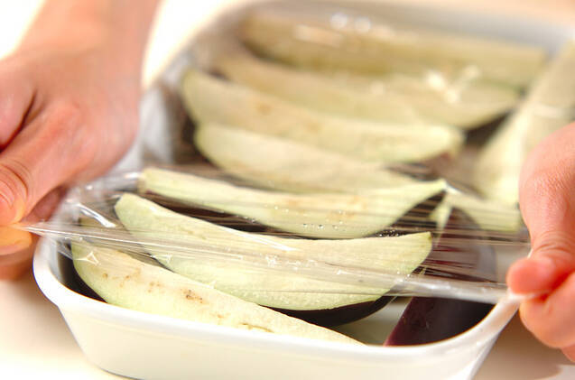 レンジ蒸しナスサラダの作り方の手順5