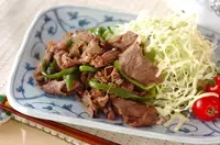 牛肉とピーマンのソース炒め