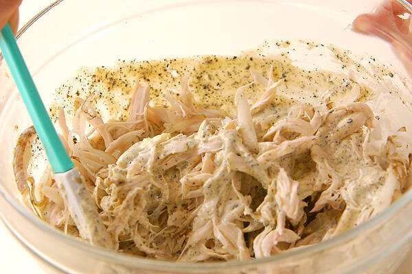 ささ身とゴボウのサラダの作り方の手順3