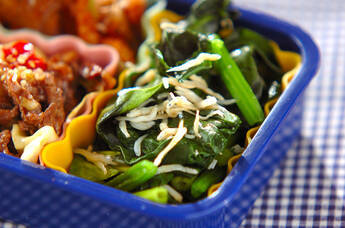 ホウレン草のシラス和え