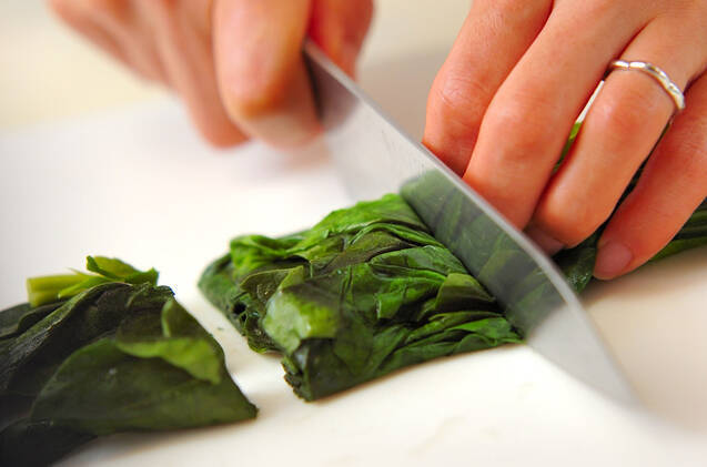 ホウレン草のシラス和えの作り方の手順2