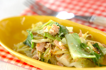 キャベツのチーズ炒め