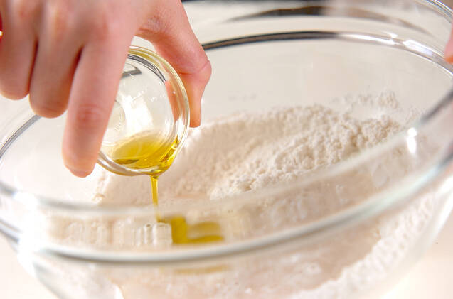 菜の花＆ベーコンフォカッチャの作り方の手順6