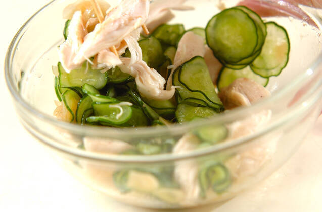 ささ身と甘酢のショウガ和えの作り方の手順4