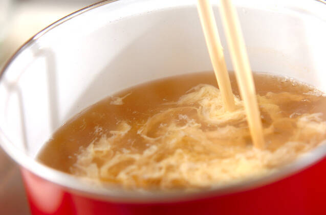 ささ身のかきたま汁の作り方の手順5