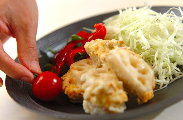 旨味たっぷりレンコンのはさみ揚げの作り方の手順8