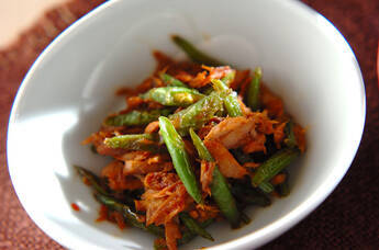 サヤインゲンとツナのバター炒め