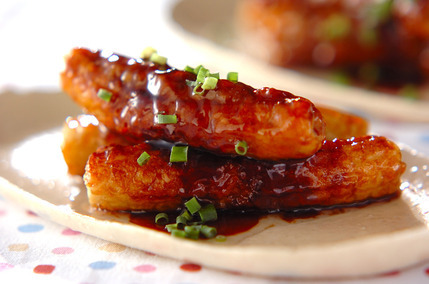 ちくわの肉のせ蒲焼き