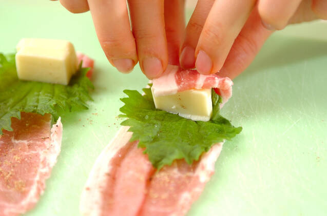 チーズロールカツの作り方の手順2