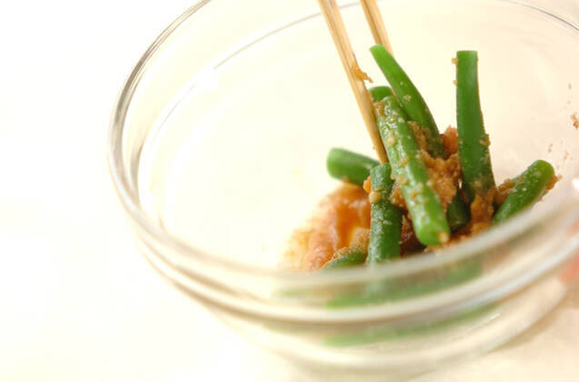 インゲンのゴマみそ和えの作り方の手順2