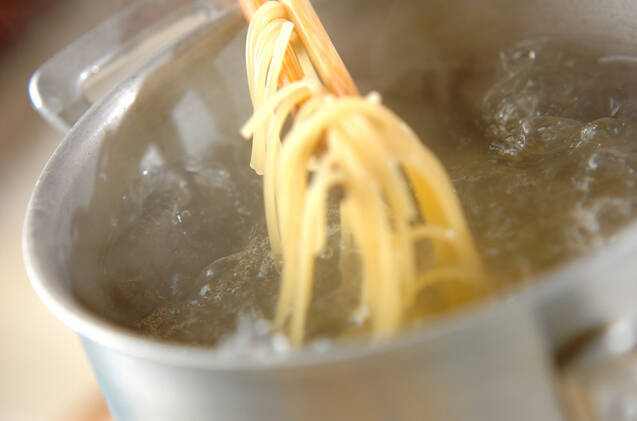 照り焼きクリームパスタの作り方の手順4