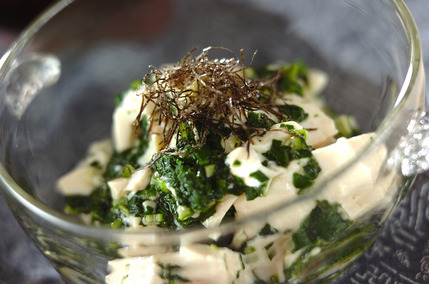 ご飯のお供に！ネバネバモロヘイヤとオクラのくずし豆腐