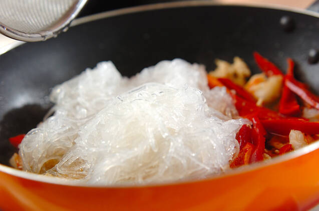 エビと春雨の炒め煮の作り方の手順8