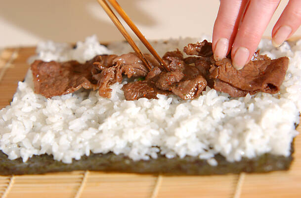 巻き寿司すき焼きの作り方の手順5