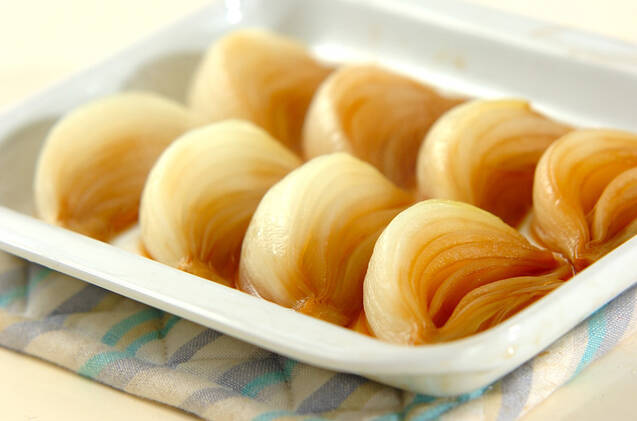 レンジで玉ネギのバターじょうゆ和えの作り方の手順2