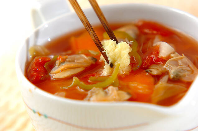 野菜とアサリのスープの作り方の手順10