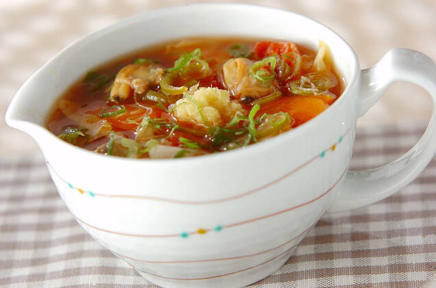 野菜とアサリのスープ
