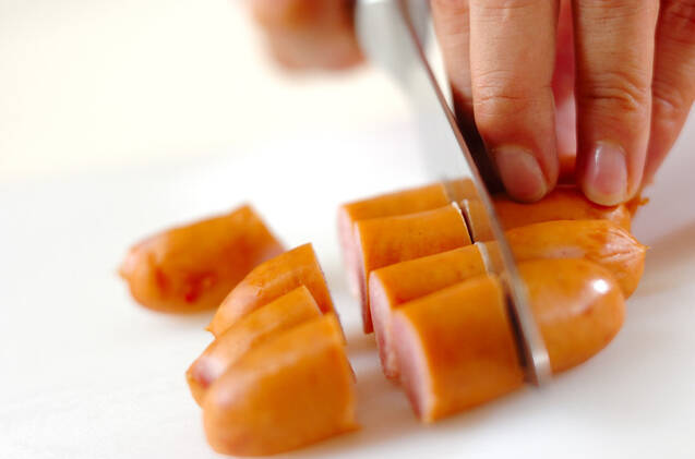 ソーセージのユズコショウ炒めの作り方の手順1