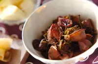 鶏もつの甘辛煮