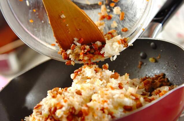乾燥納豆チャーハンの作り方の手順5