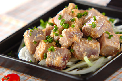 マグロの明太子バター炒め