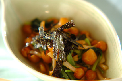 ミツバとナメコのサッパリ和え