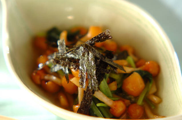 ミツバとナメコのサッパリ和え