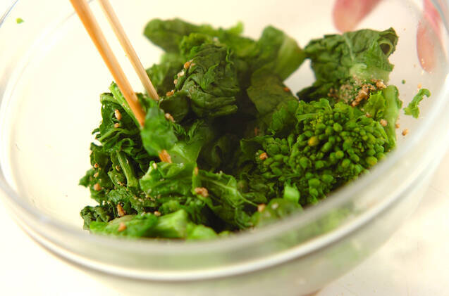 菜の花のゴマ和えの作り方の手順5