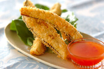 ナスのフライ・チリソース