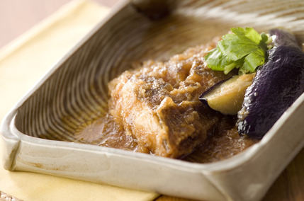 揚げカレイとナスのみぞれ煮