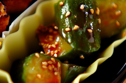 キュウリのコチュジャンソース和え