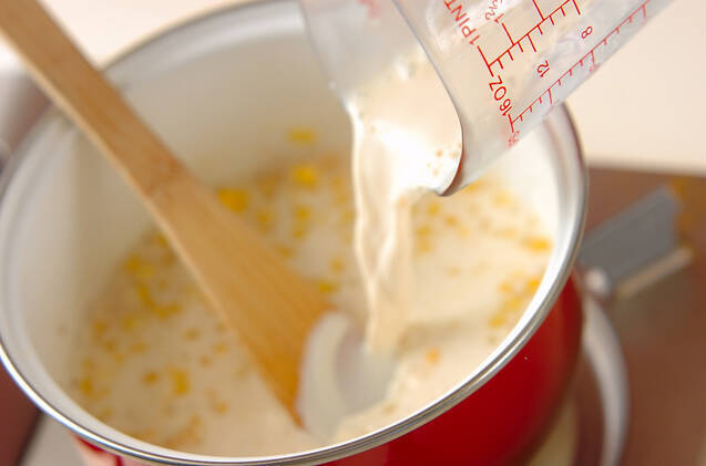 豆乳のコーンスープの作り方の手順3