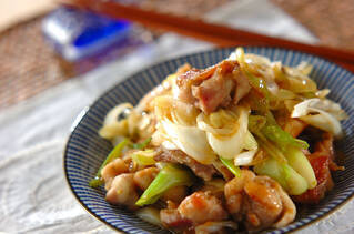 簡単で美味しい！柚子胡椒 鶏もも肉と白ネギ炒め