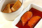 タケノコと鮭の重ね焼きの下準備1