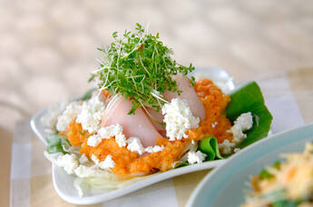 薄切りハムサラダ