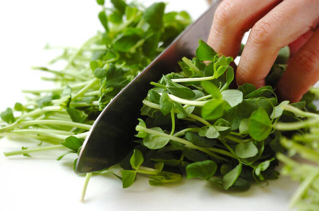 豆苗の卵炒めの作り方の手順1