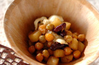 豆とチーズの炒め物