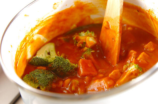 豚肉と豆のカレーグラタンの作り方の手順3