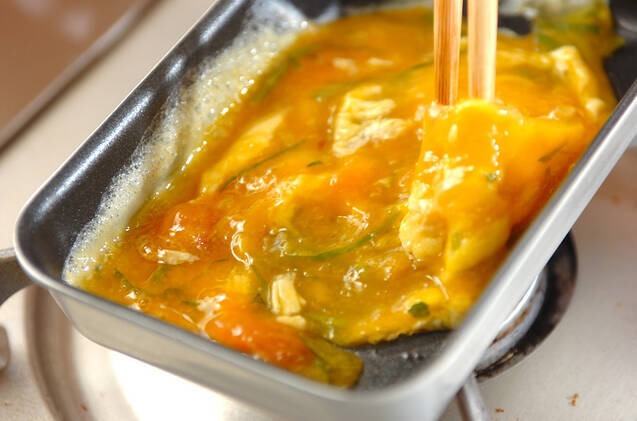 タラコの卵焼きの作り方の手順3