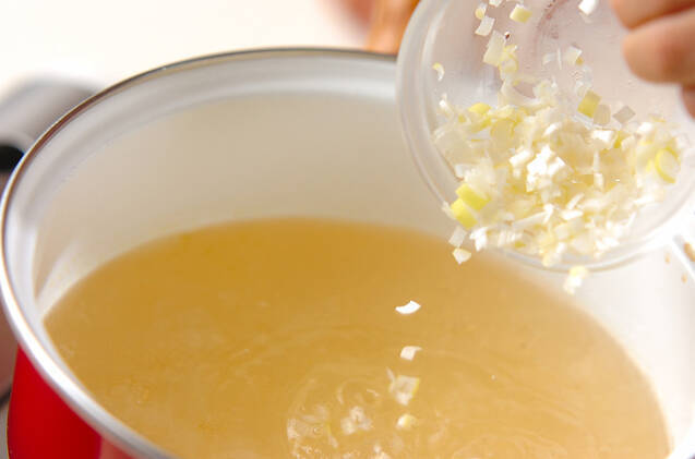 ホタテの卵白スープの作り方の手順4