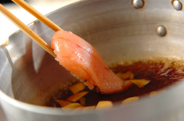 タラコと小カブの煮物の作り方の手順3