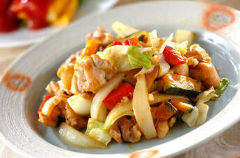 鶏肉のピーナッツみそ炒め