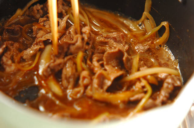 牛丼の作り方の手順2
