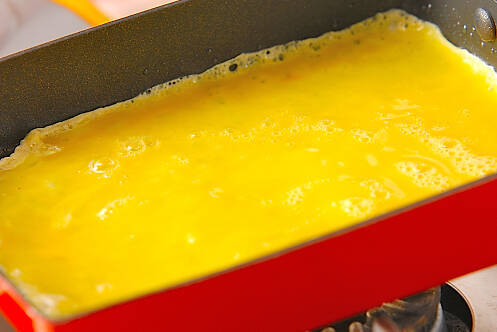 ほうれん草入り卵ロールの作り方の手順2