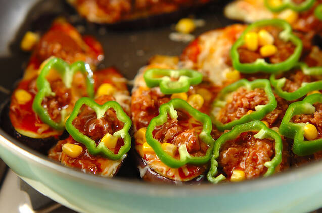 ナスの簡単ミートピザの作り方の手順5